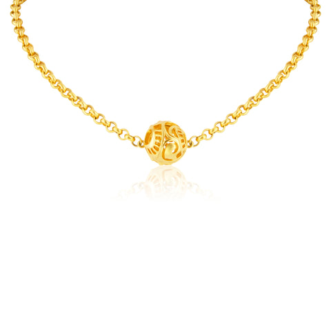 Gold Maze Pendant Necklace
