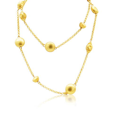 24k Gold Plate Modern Necklace